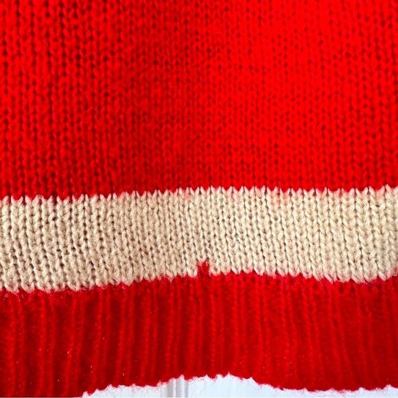 70s Sweater Rainbow Striped Turtleneck Vintage Knitmakers Size Small - Picture 5 of 7